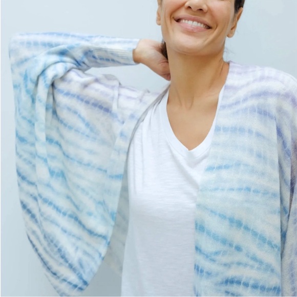 360 Cashmere Lightweight Tie Dye Cardigan Sweater Size Small - Picture 3 of 9